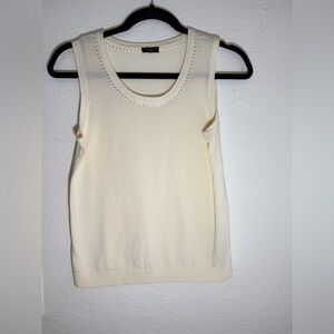 Talbots Cream Knit Top
